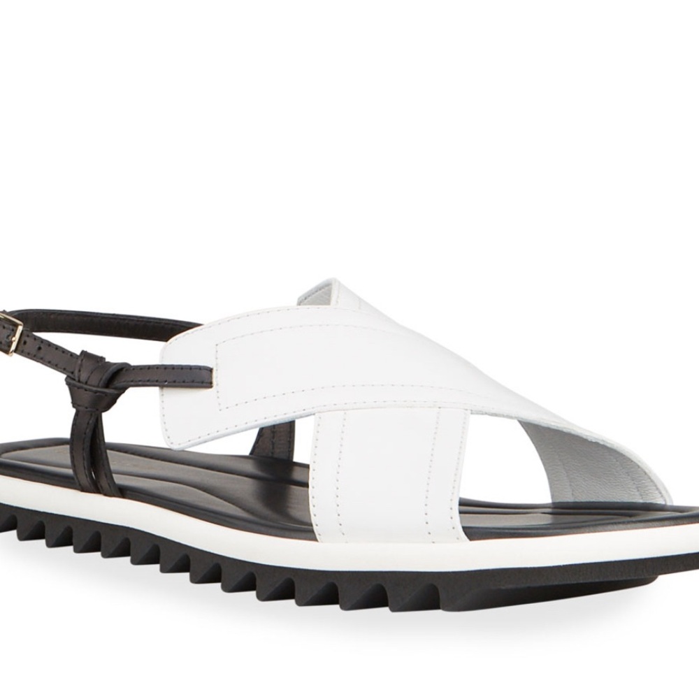 Men’ Dries Van Noten White and Black Sandals